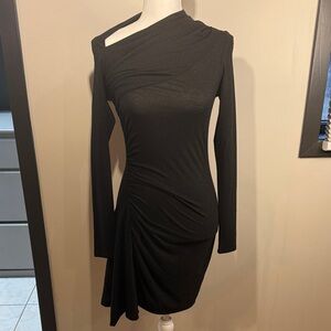 Elegant Black Asymmetrical Dress Enga Costa